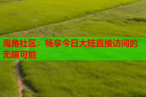 海角社区：畅享今日大陆直接访问的无限可能
